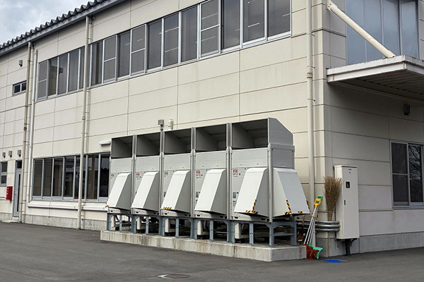 八戸第一工場に導入した業務用ヒートポンプエアコン