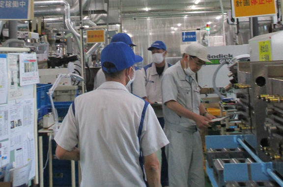 省エネパトロールの様子（第三事業所）