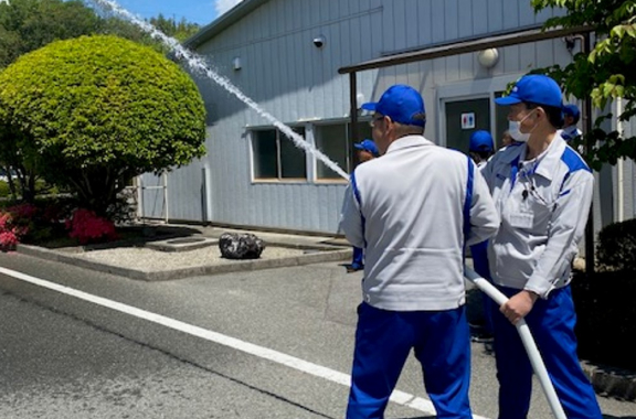 危機管理・危機対策の行動指針 消火栓使用講習