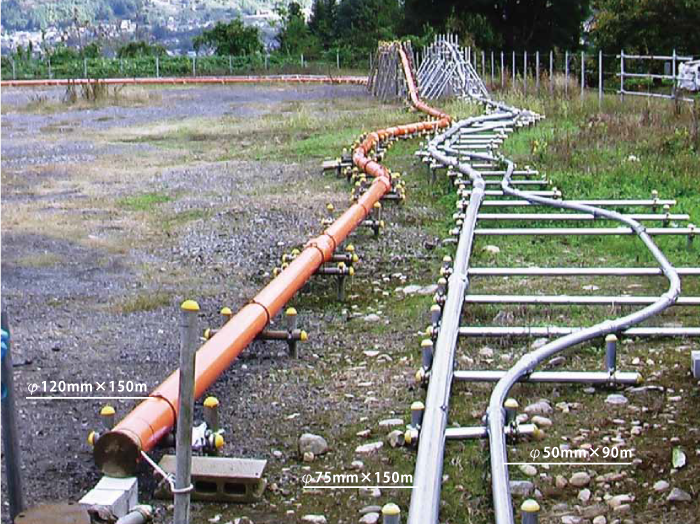水平・縦管路の試験管路